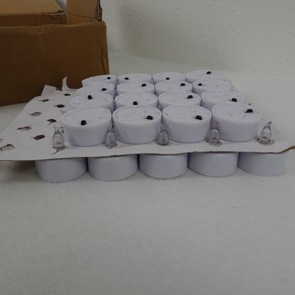 80 Pack Flameless Candles Tea Lights Flickering White Base - Picture 10 of 11